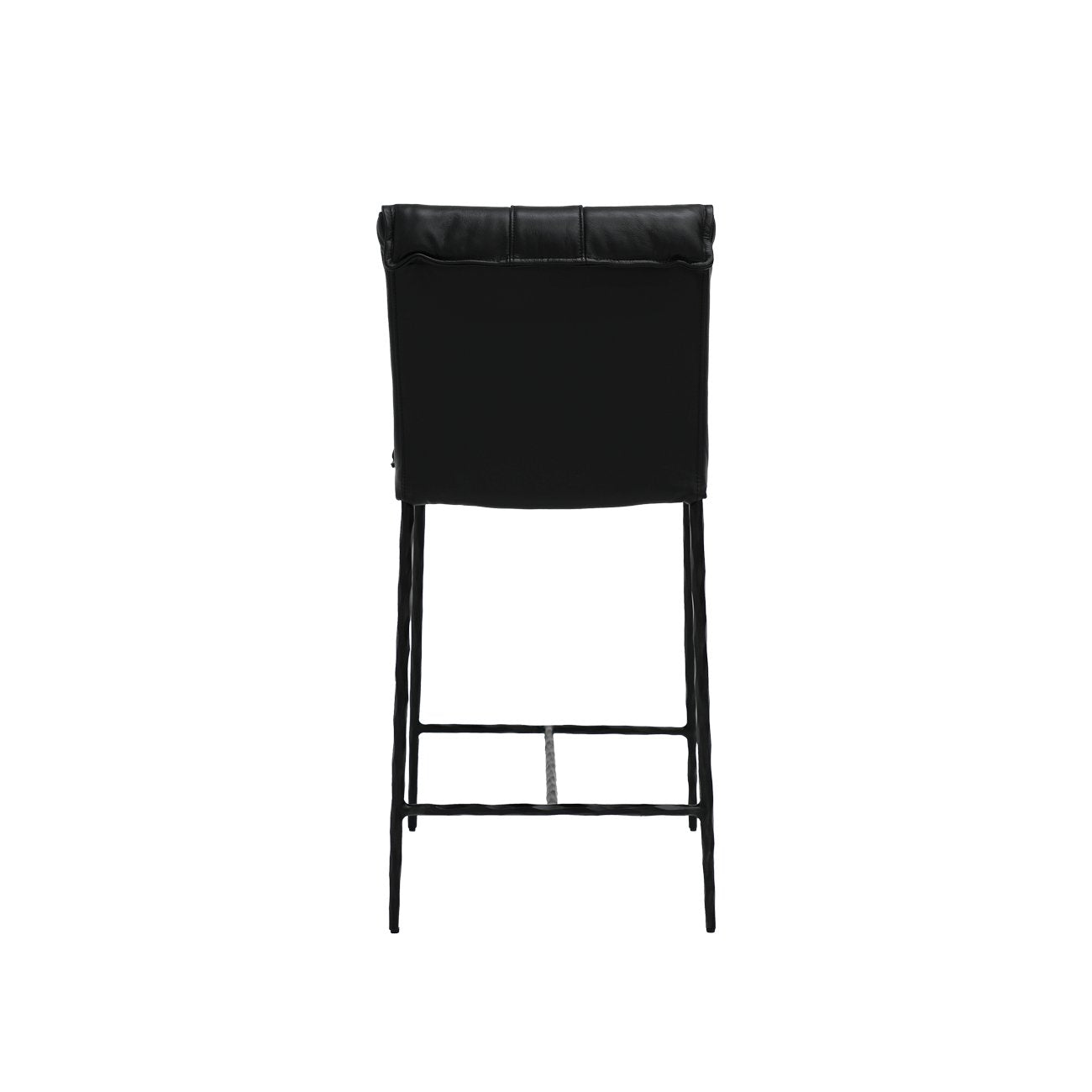 Foundry Leather Barstool - 65cm - Black