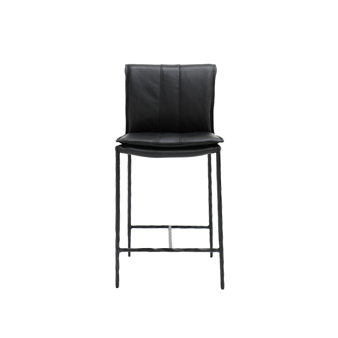 Foundry Leather Barstool - 65cm - Black