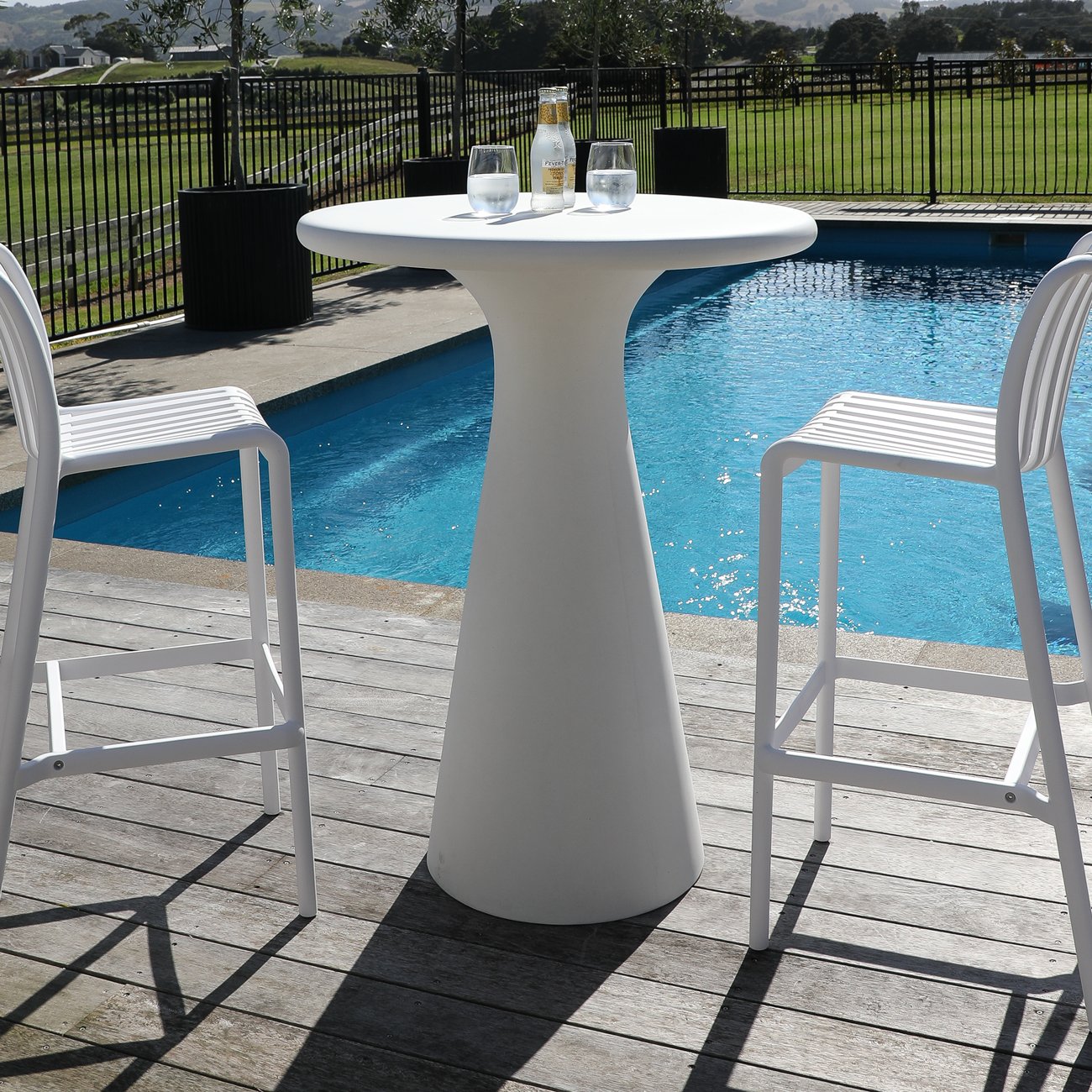 Capri Concrete Bar Table - Chalk
