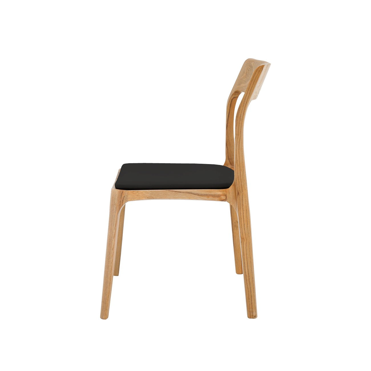 Cooper Stackable Dining Chair - Vaasa Frame / Black Leather
