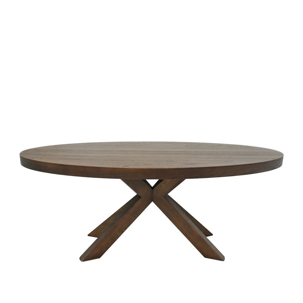 Stella Oval Dining Table - 190cm - Walnut Brown