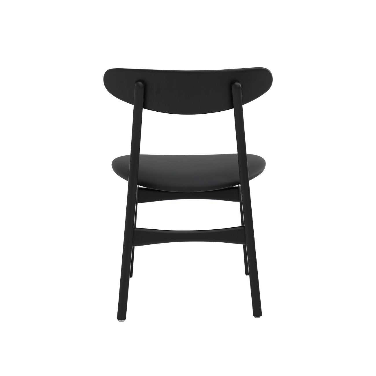 Alesund Dining Chair - Ash Black Frame / Black PU Leather