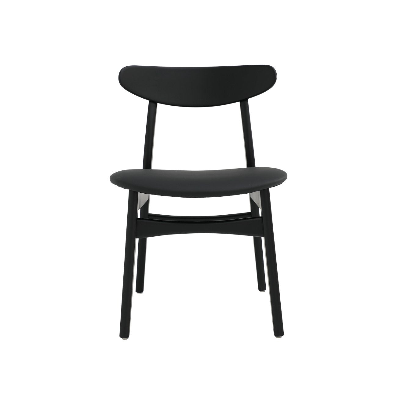 Alesund Dining Chair - Ash Black Frame / Black PU Leather