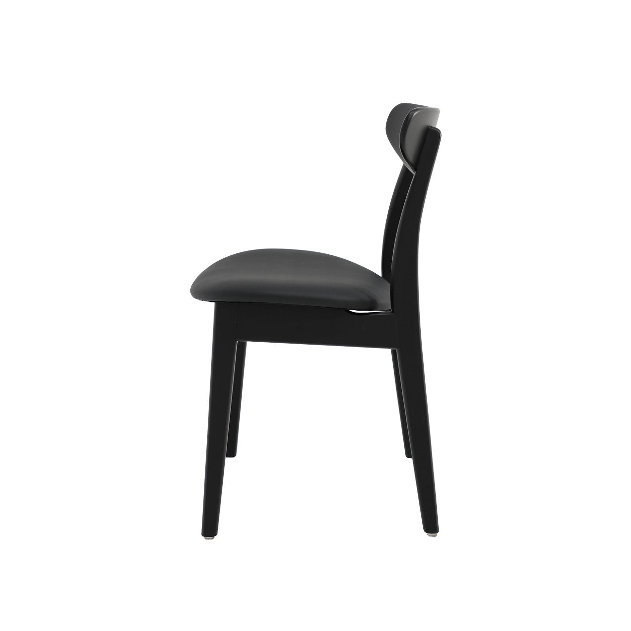 Alesund Dining Chair - Ash Black Frame / Black PU Leather