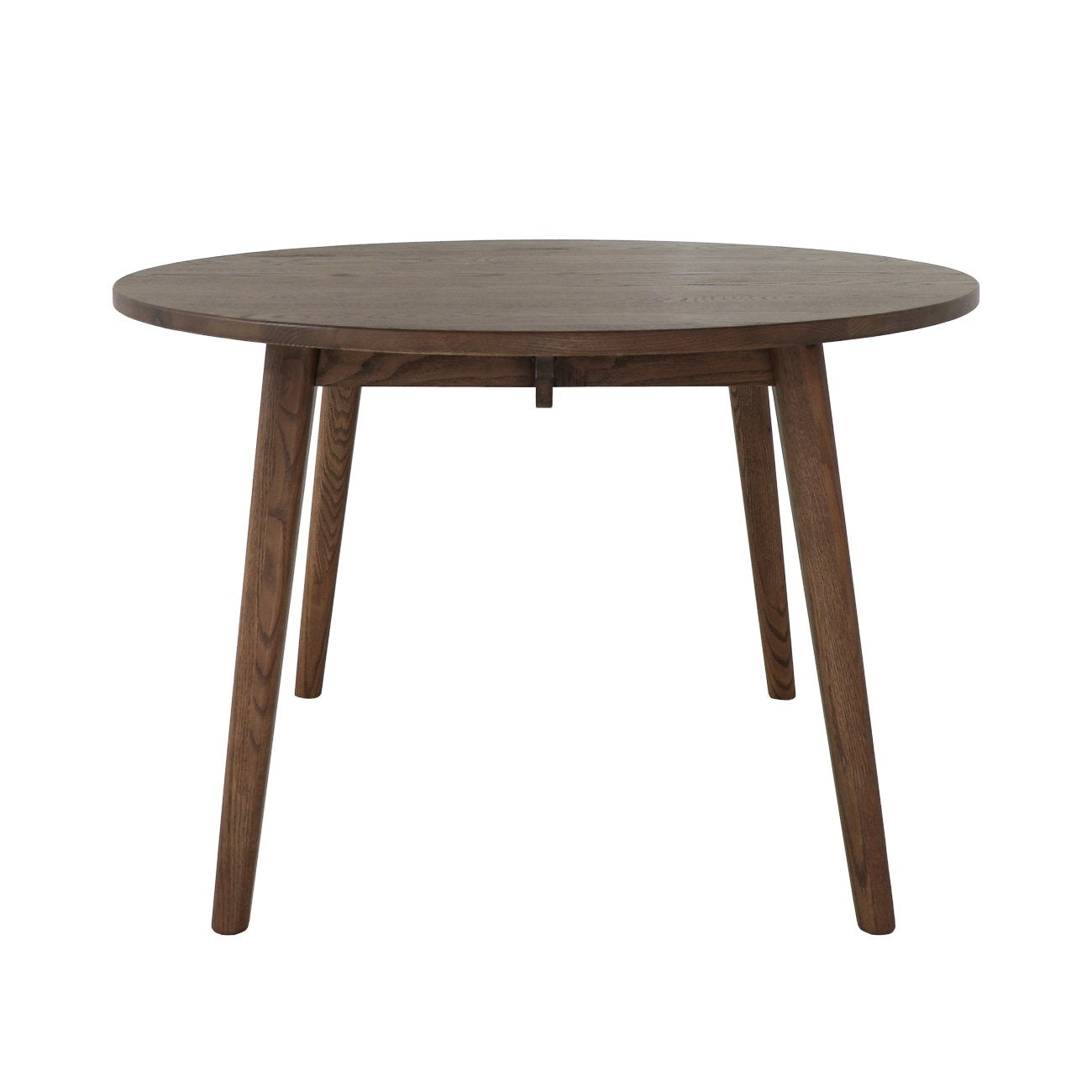 Vaasa Round Oak Dining Table - 120cm - Walnut Brown