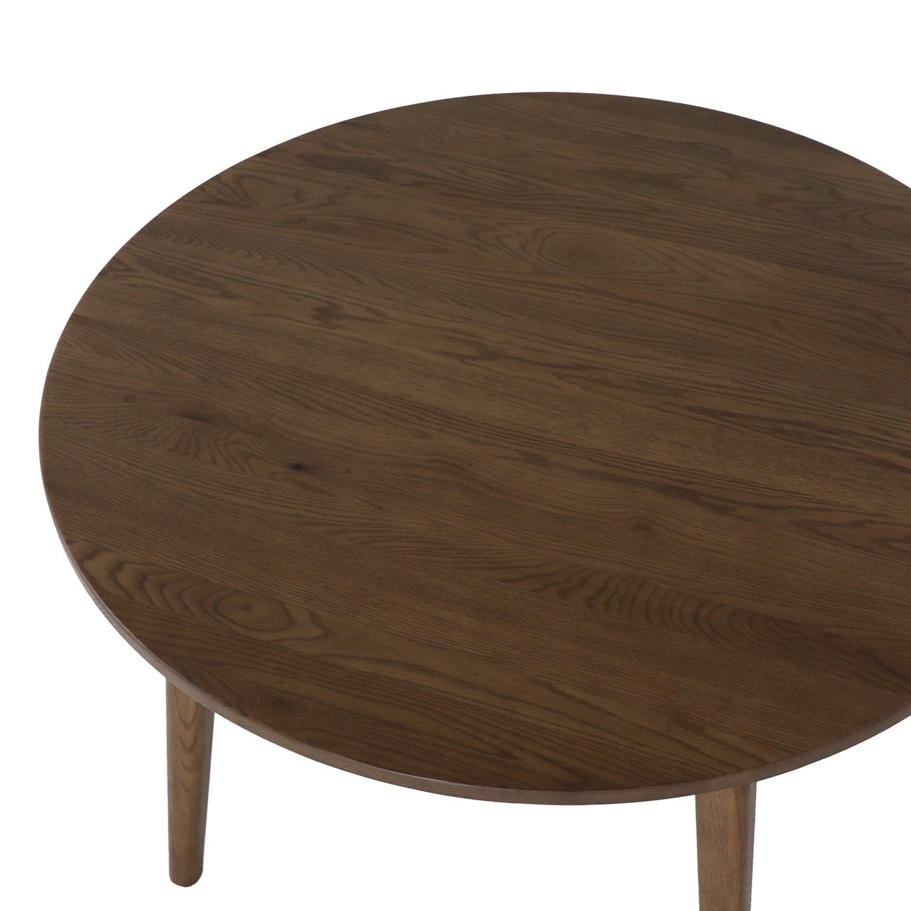 Vaasa Round Oak Dining Table - 120cm - Walnut Brown