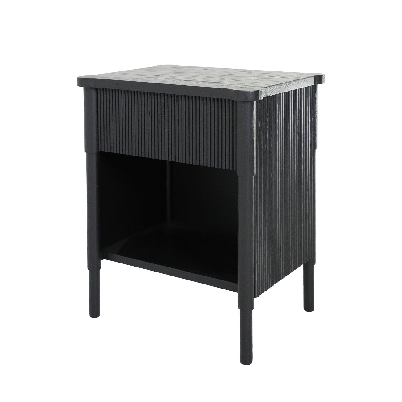 Lucia Bedside - Black Oak