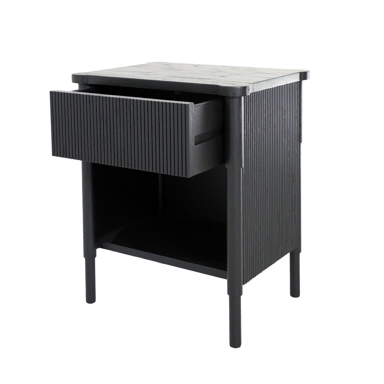 Lucia Bedside - Black Oak