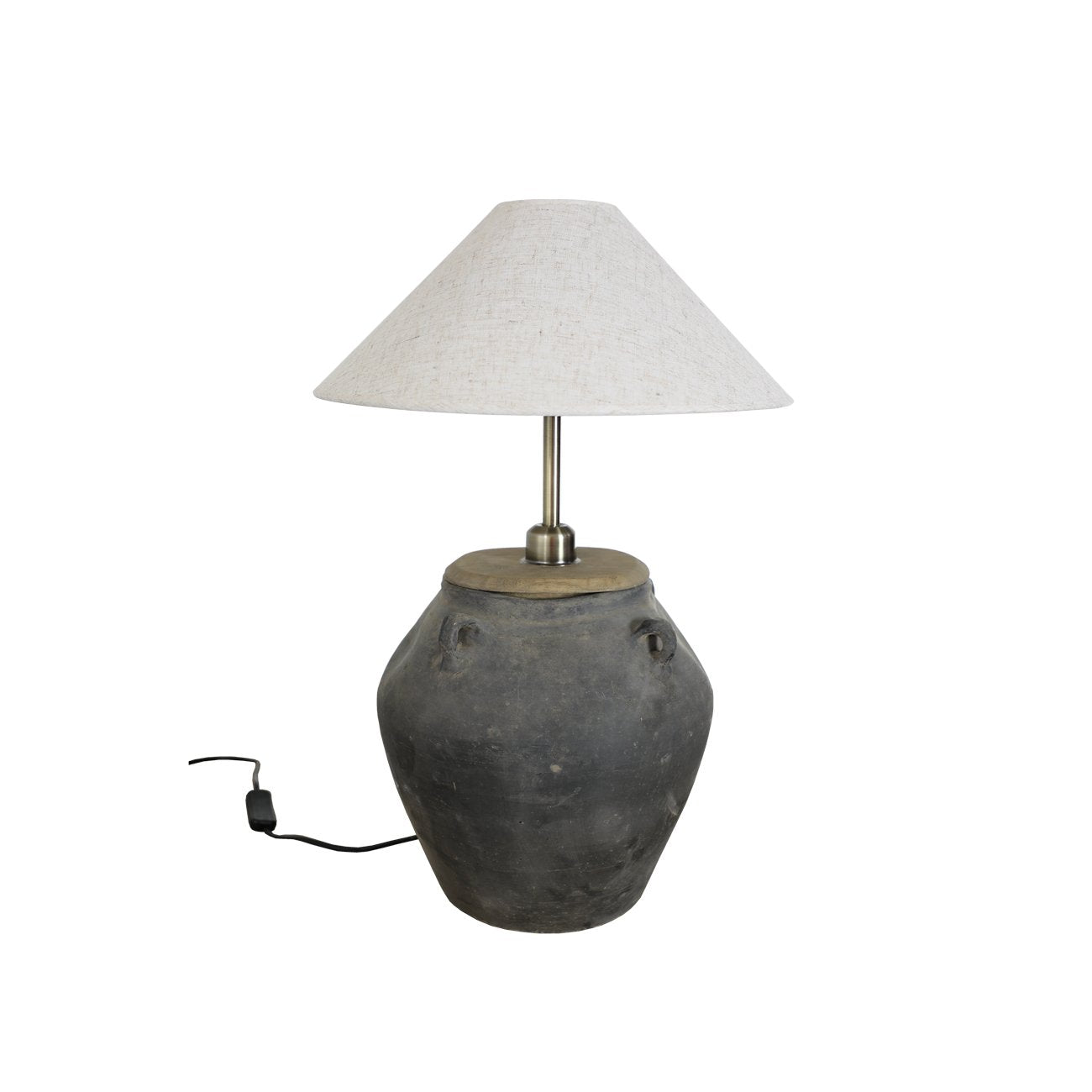 Casa Black Pot Lamp with Shade