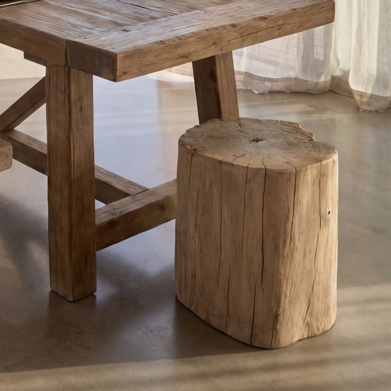 Casa Round Stump Side Table - Natural