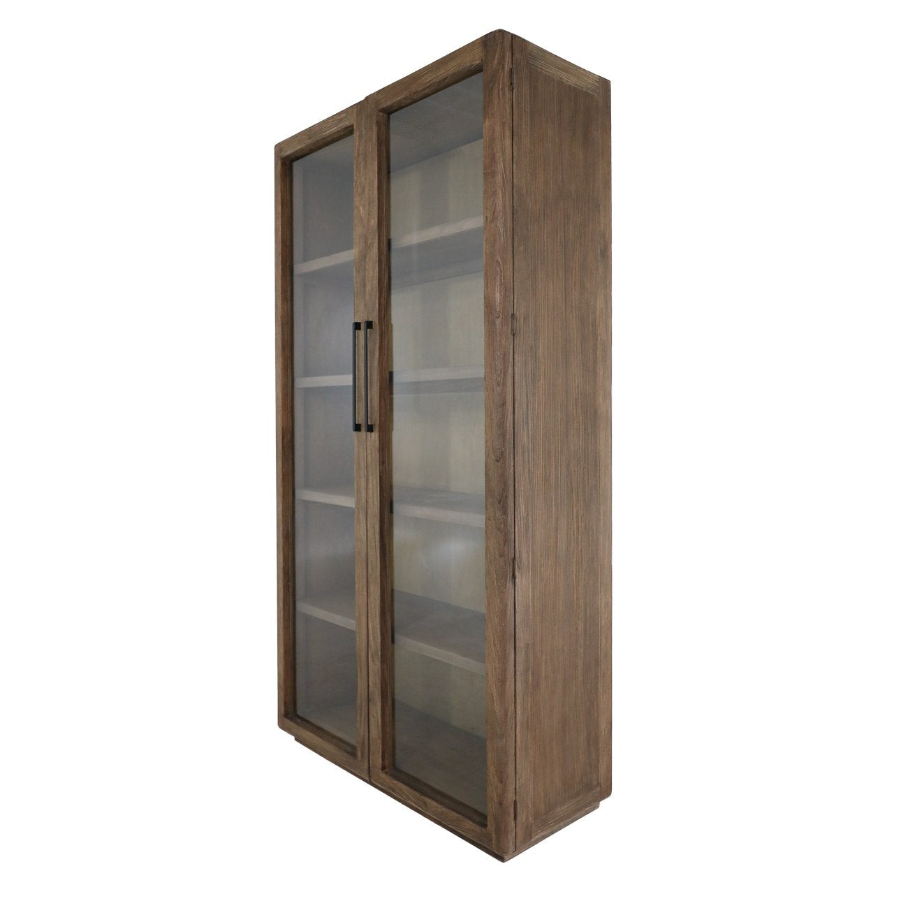 Casa 2-Door Glass Cabinet - Walnut