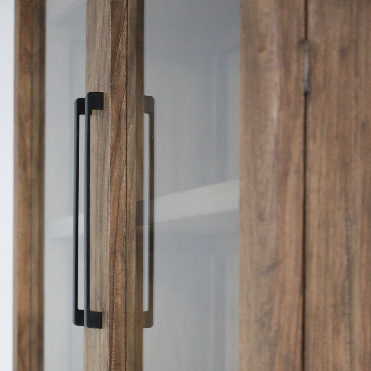 Casa 2-Door Glass Cabinet - Walnut