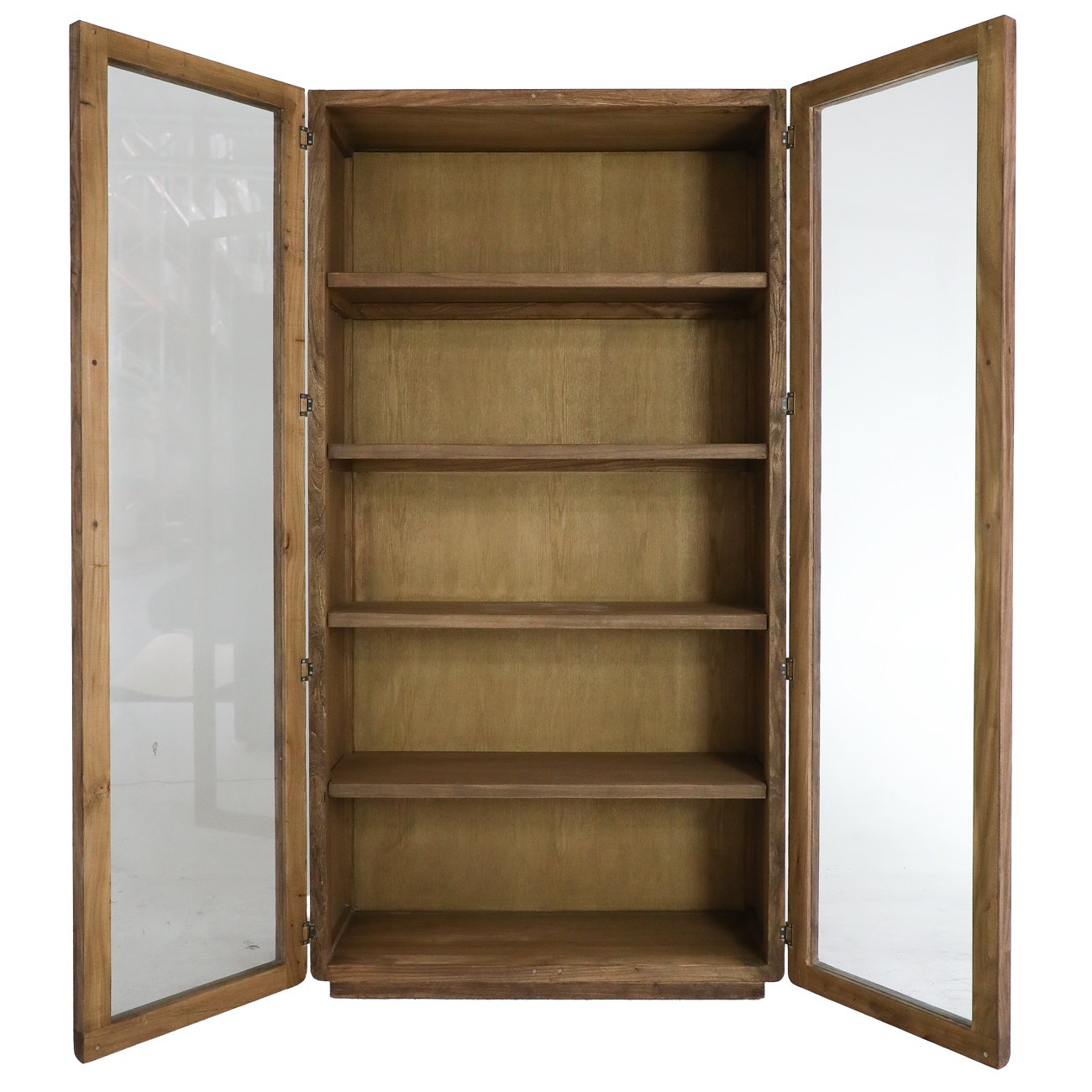 Casa 2-Door Glass Cabinet - Walnut