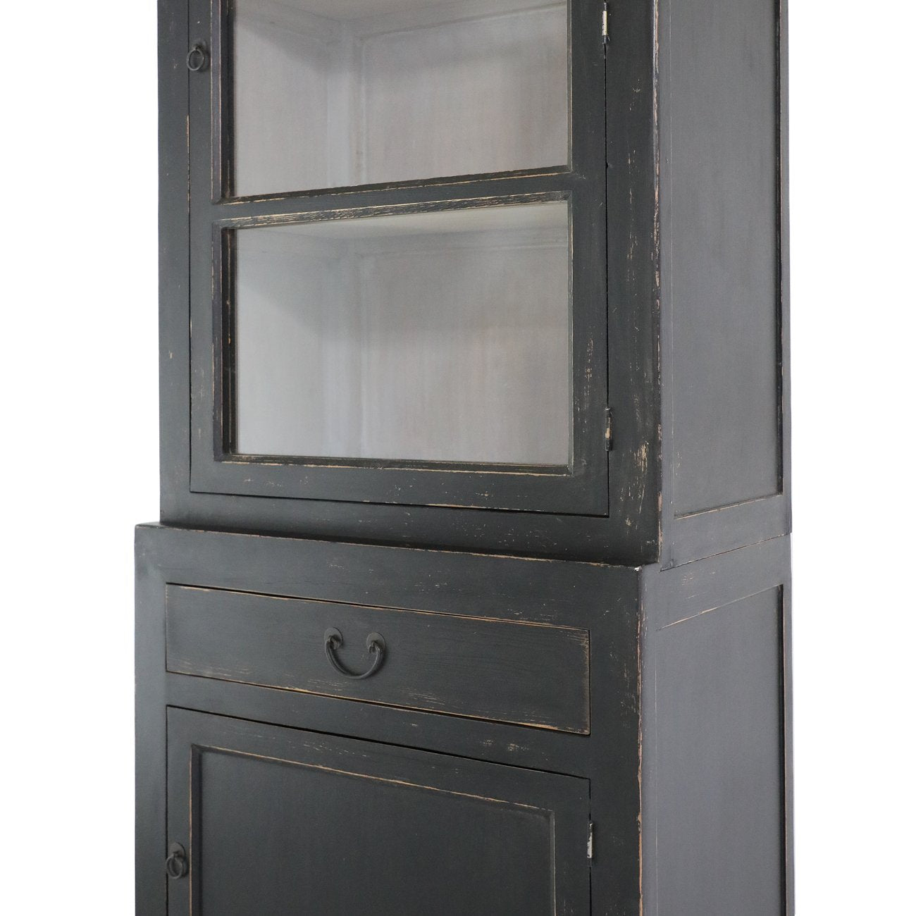 Casa Large Glass Cabinet - Black (RH)