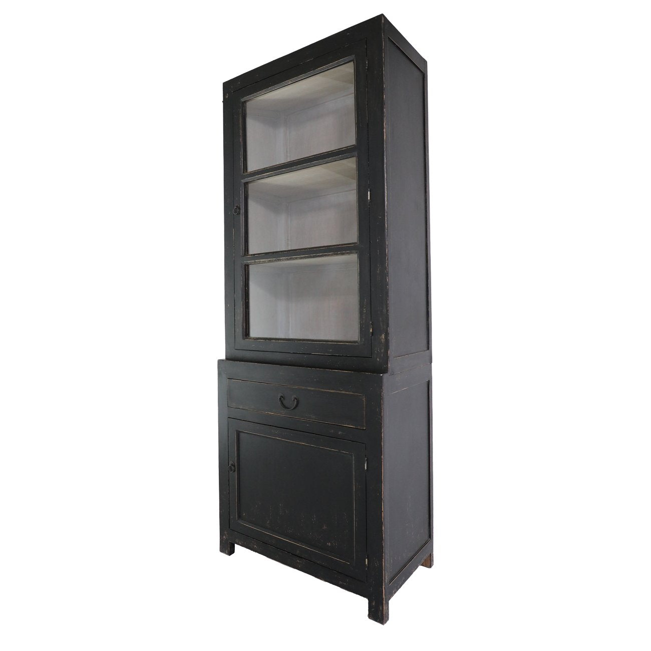 Casa Large Glass Cabinet - Black (RH)