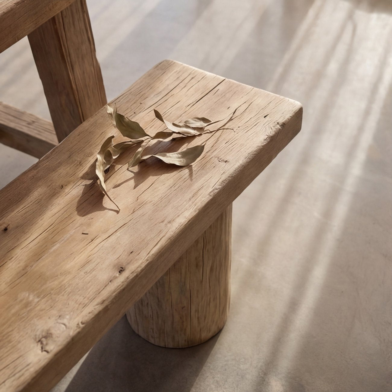 Casa Round Leg Bench - Natural