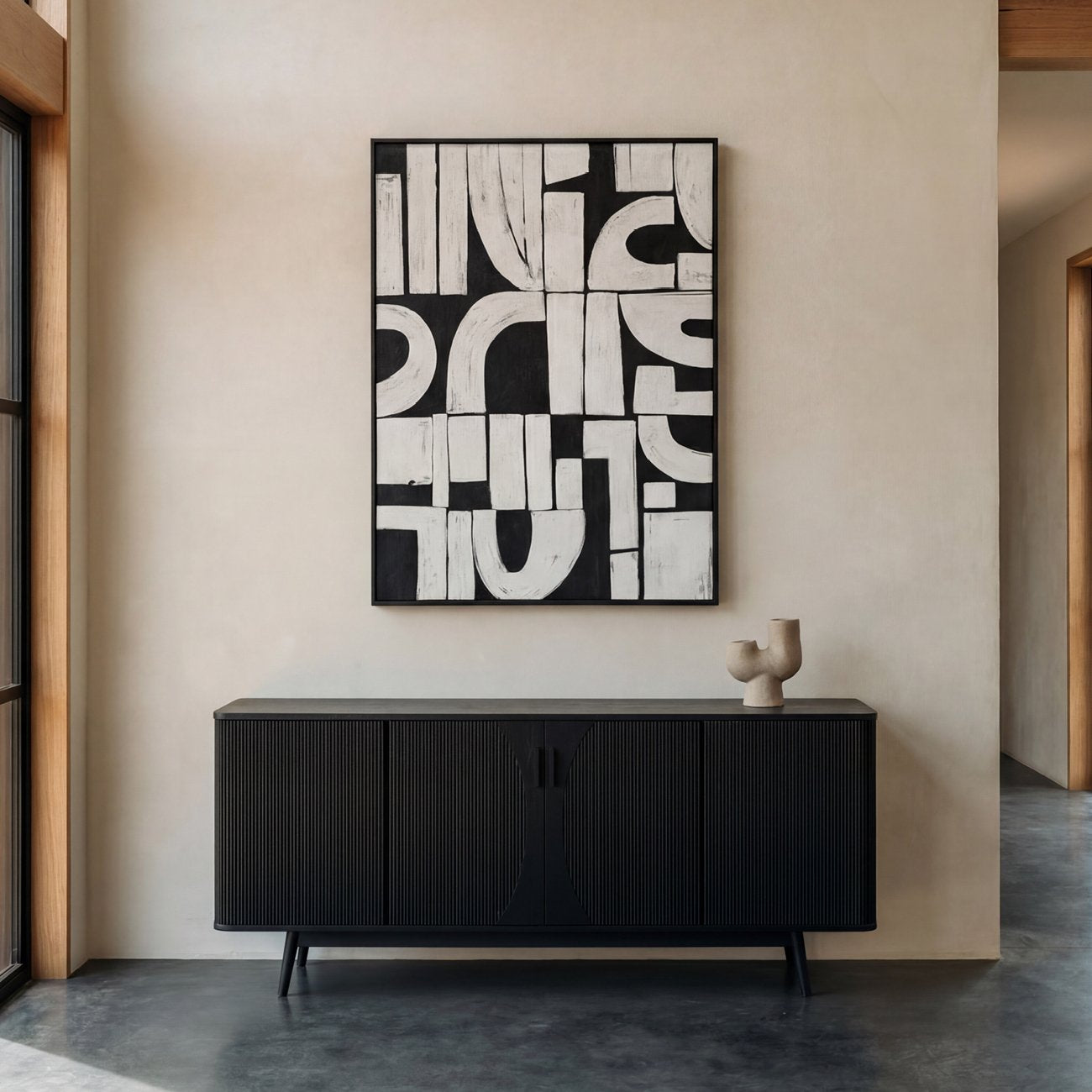 Jett - Textured Surface Framed Canvas