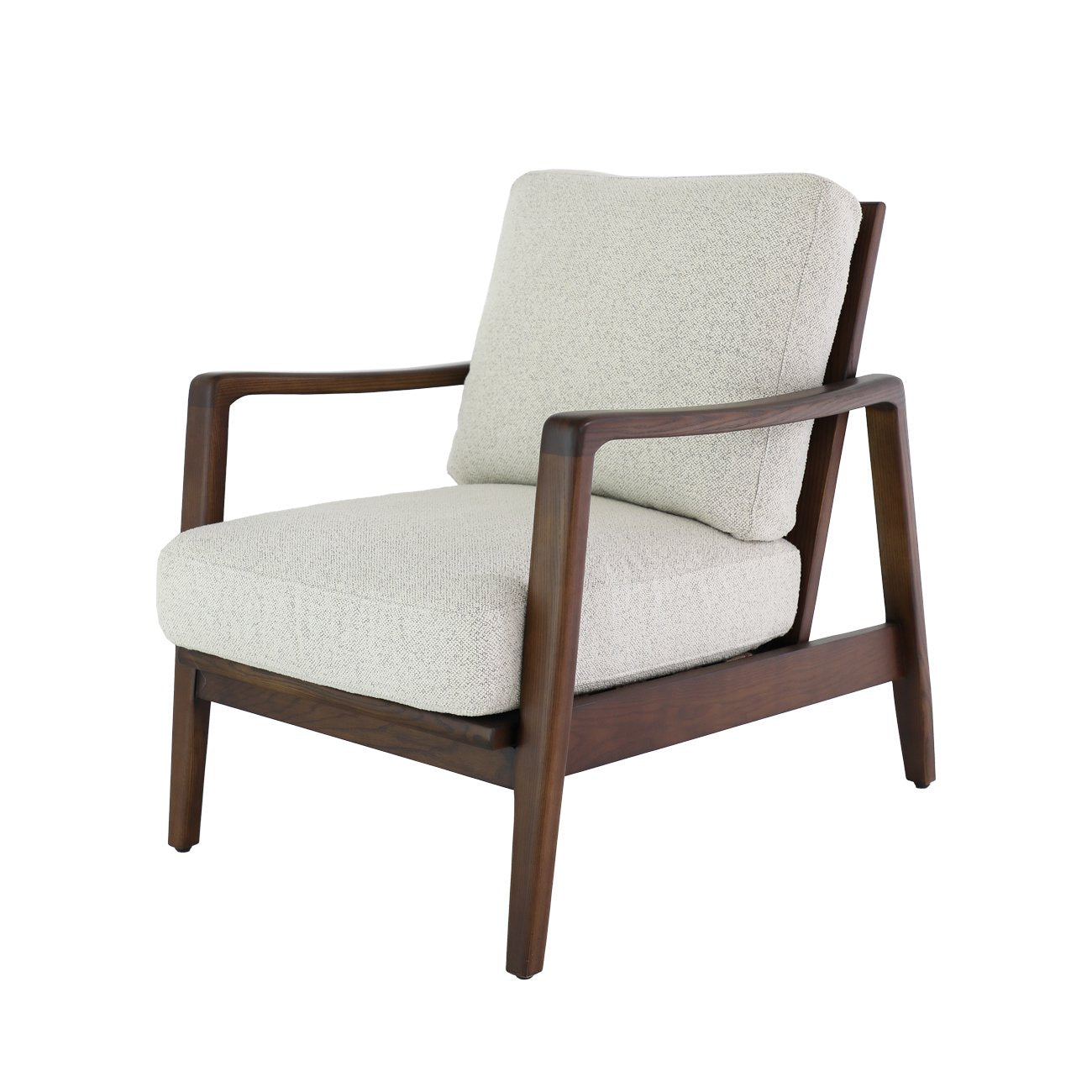 Reid Armchair - Pumice Fabric, Walnut Frame