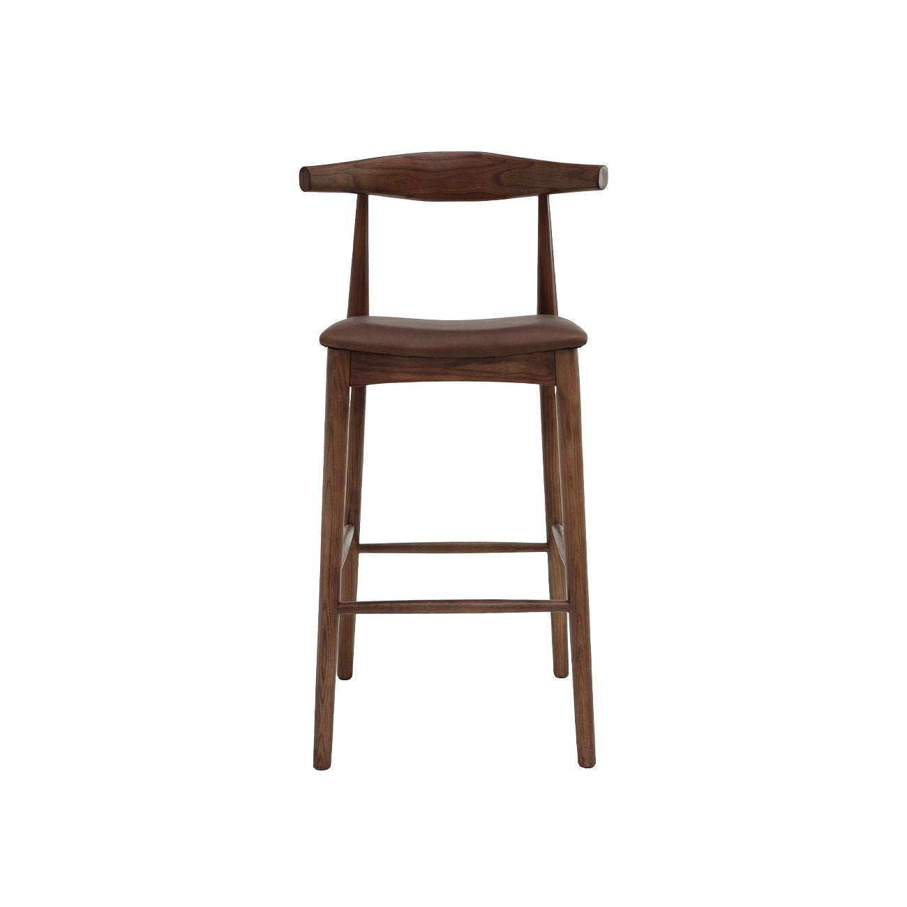 Bowen Barstool - 65cm - Brown Frame / Brown Leather
