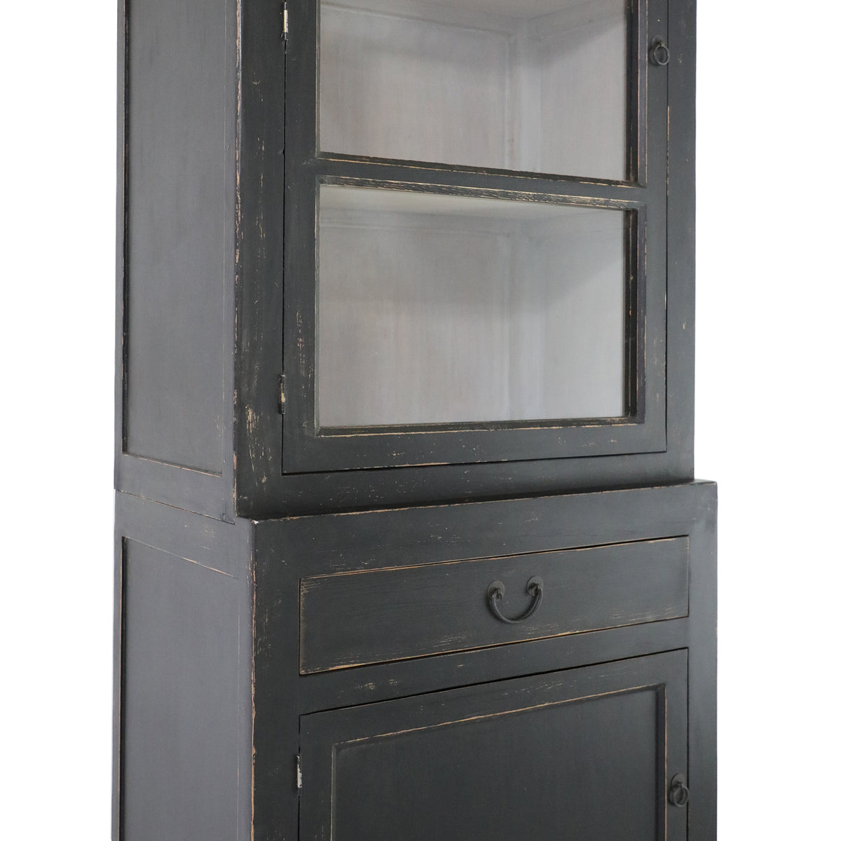 Casa Large Glass Cabinet - Black (LH)