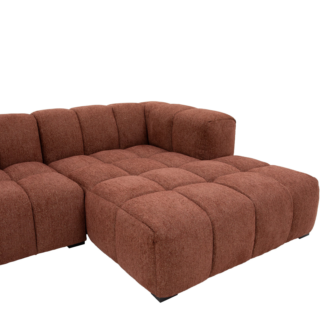 Manhattan Modular RH Chaise - Burnt Sienna