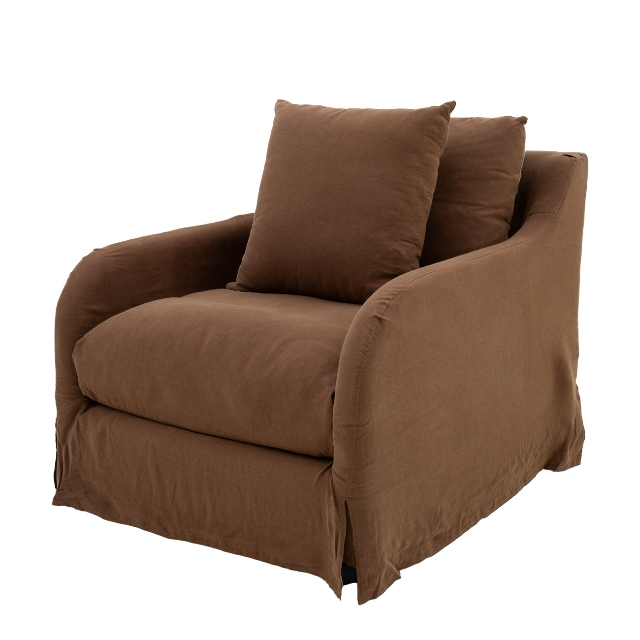 Eden Slipcover Armchair - Mocha