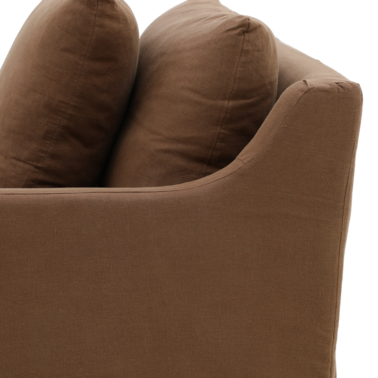 Eden 3 Seater Slipcover Sofa - Mocha