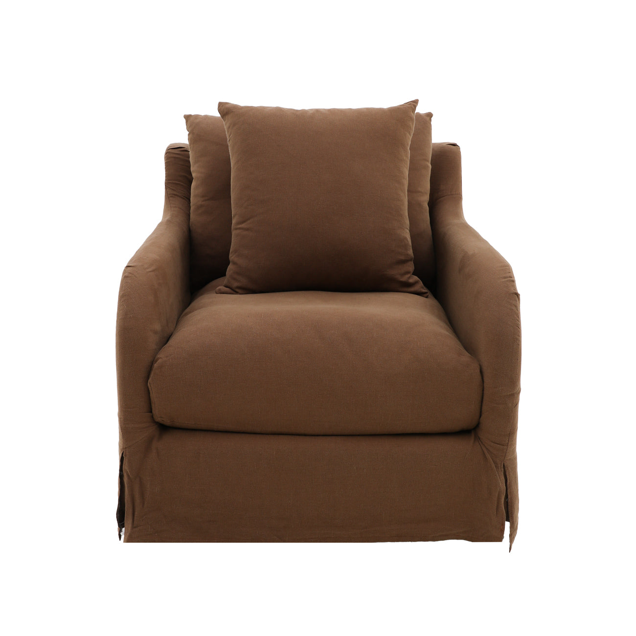 Eden Slipcover Armchair - Mocha