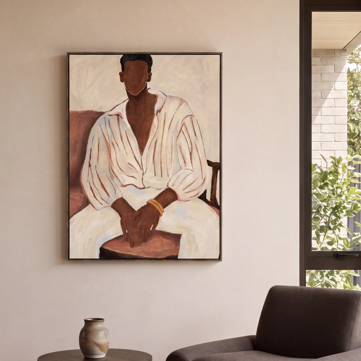 Rich - Hand Painted Framed Canvas