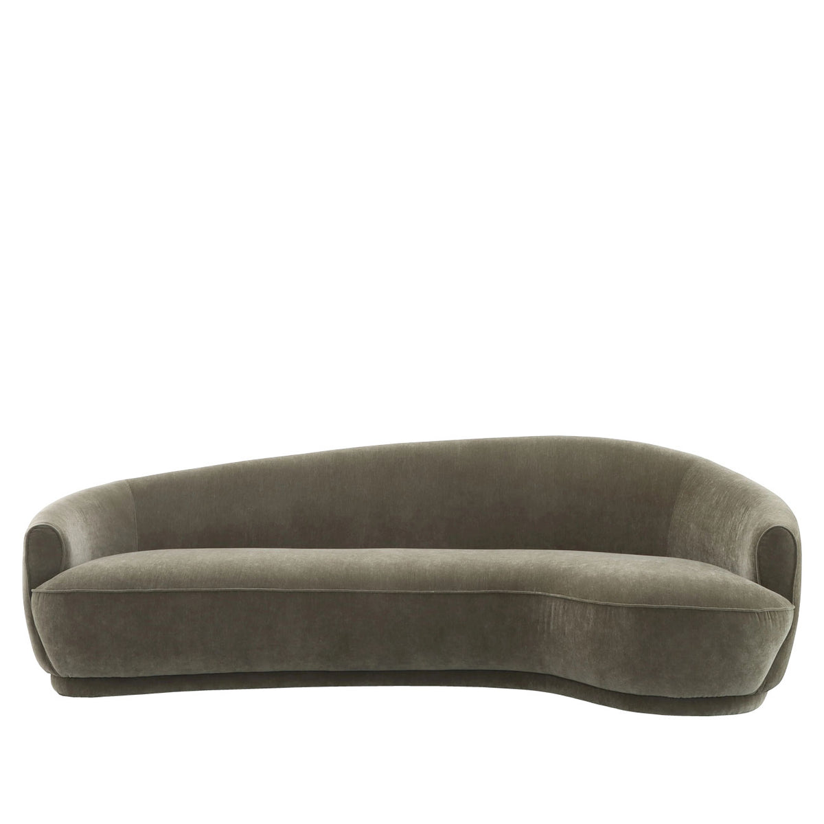 Velma Curved Sofa - Moss Green