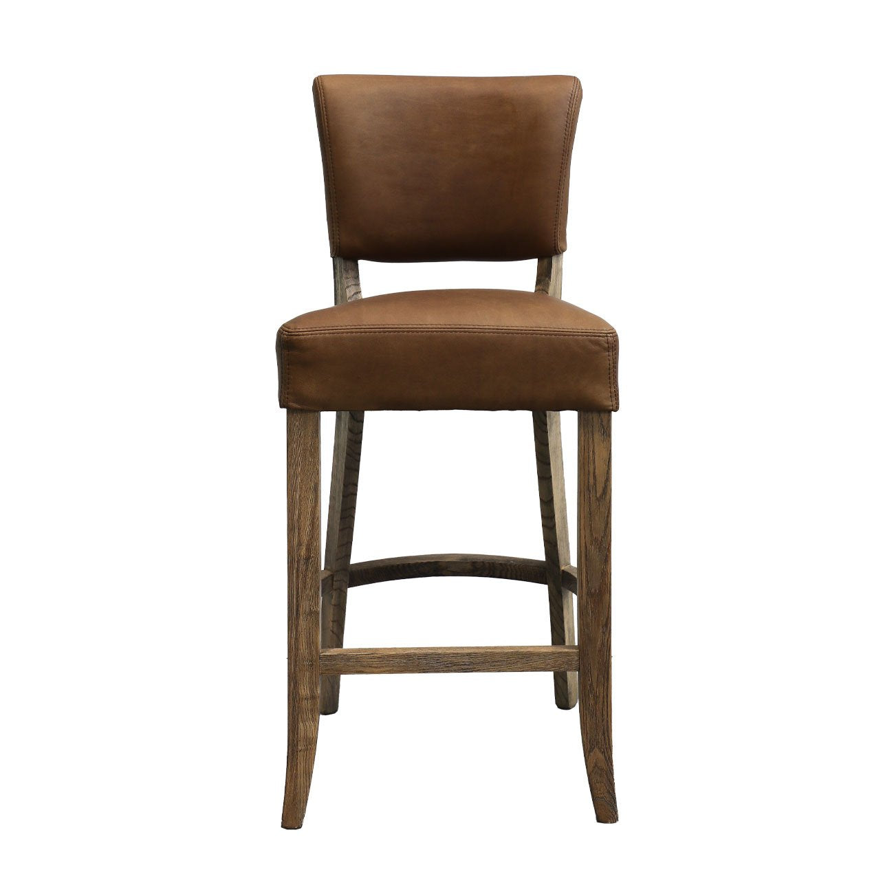 Crane Leather Barstool - Brown