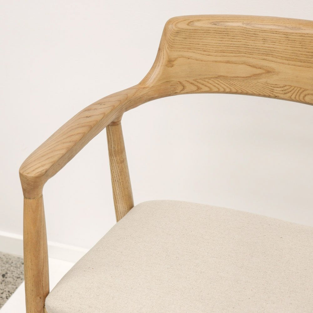 Ealing Dining Chair - Natural Frame/Linen Seat