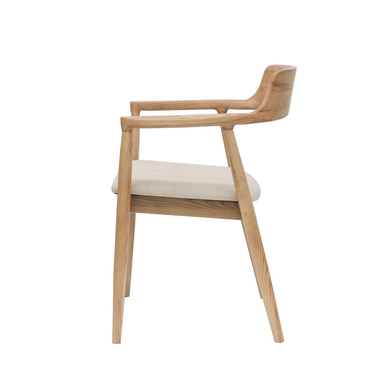 Ealing Dining Chair - Natural Frame/Linen Seat