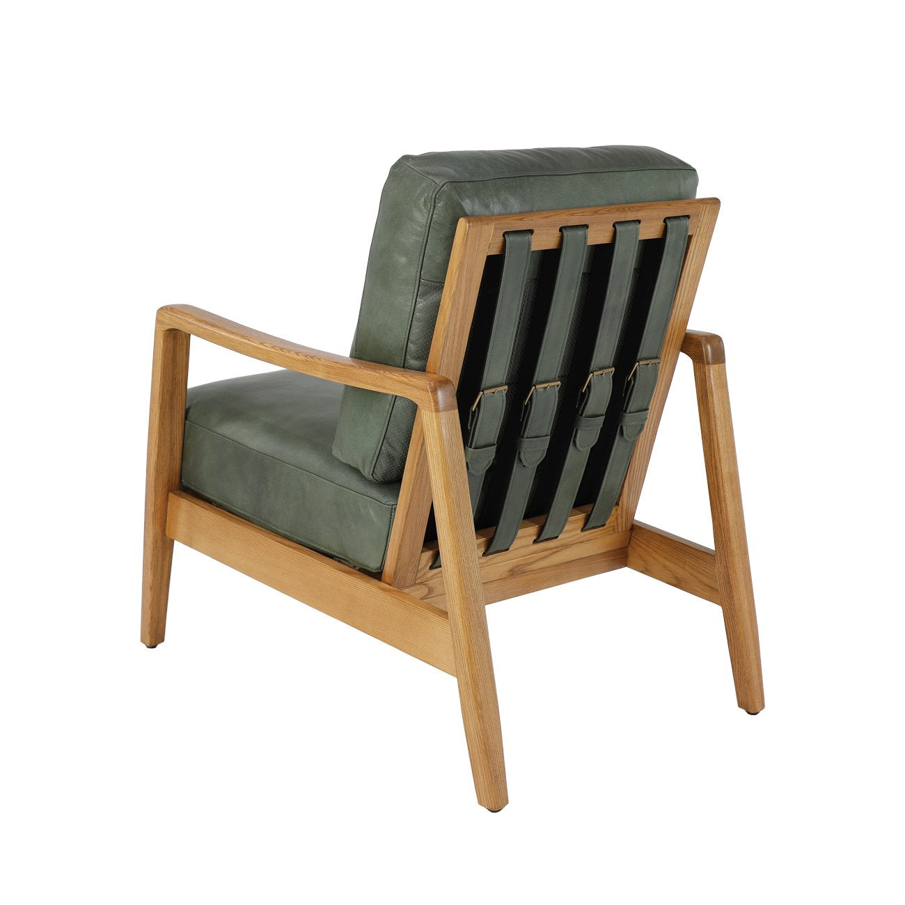 Reid Armchair - Green Leather