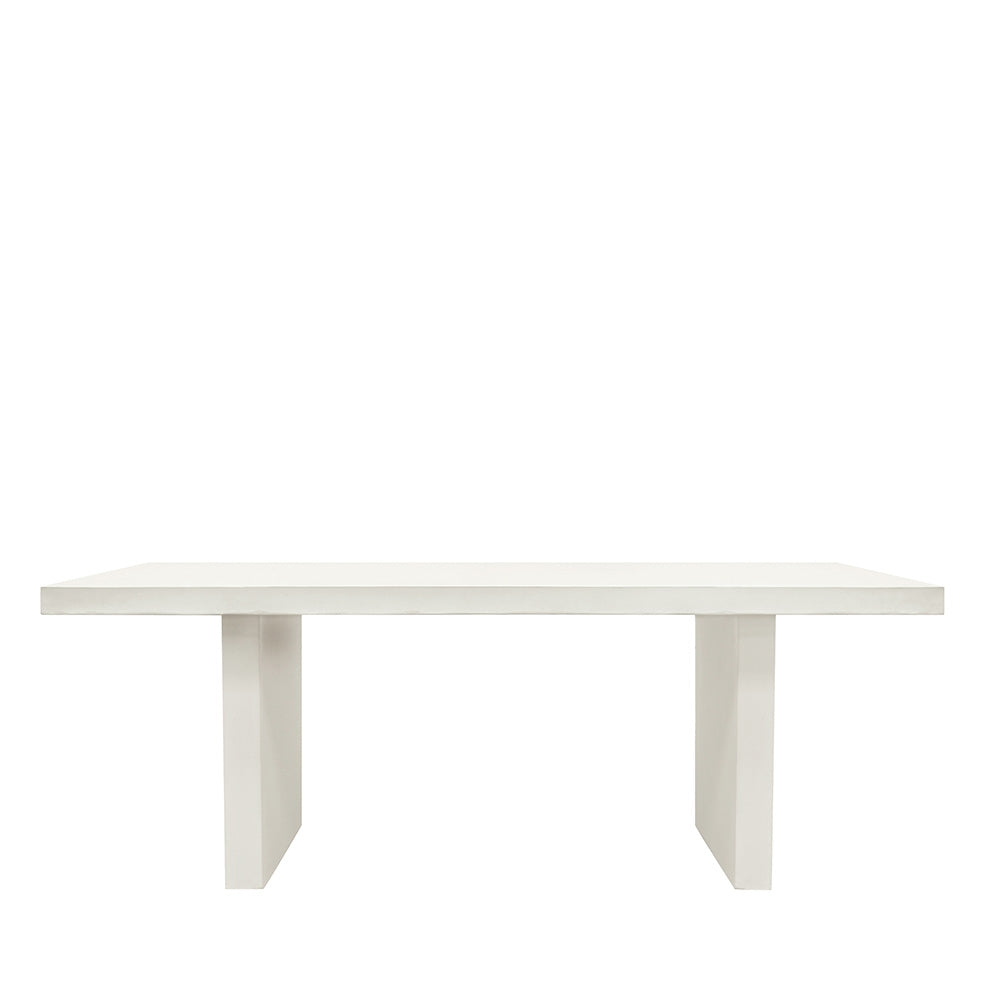 Palma Outdoor Concrete Table - 200cm - Chalk