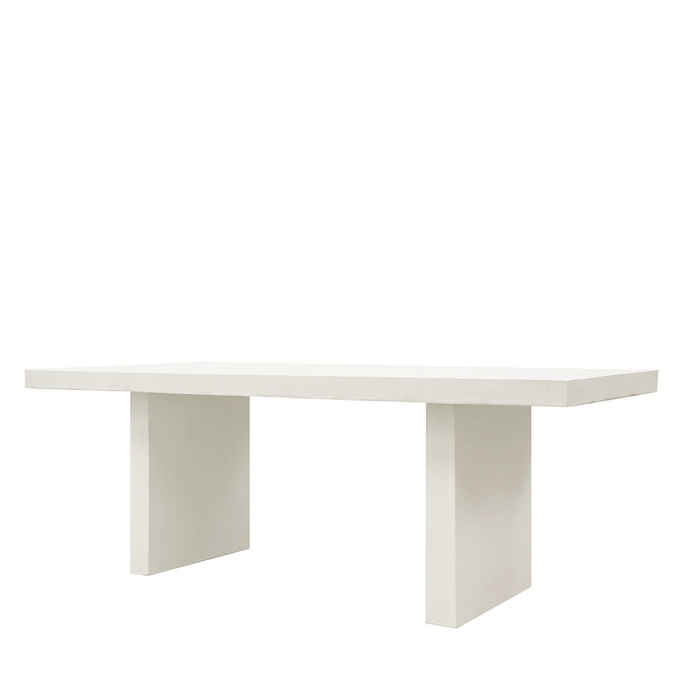Palma Outdoor Concrete Table - 200cm - Chalk