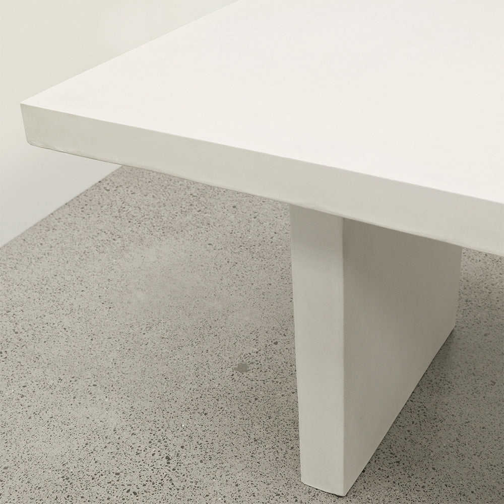 Palma Outdoor Concrete Table - 200cm - Chalk