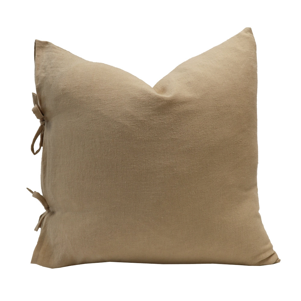 Tully Tie Cushion - Hazelnut