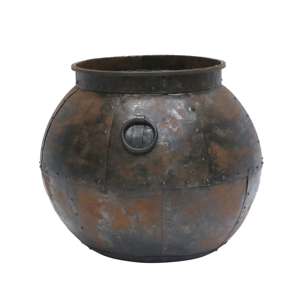 Sahar Round Iron Planter - Large