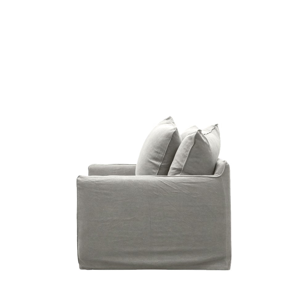 Lotus Slipcover Armchair - Cement
