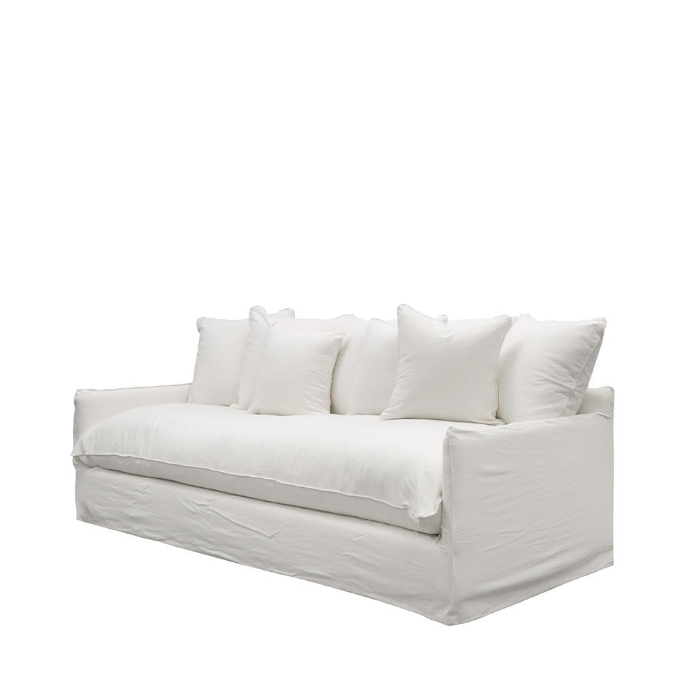 Lotus Slipcover Sofa 3 seater - White