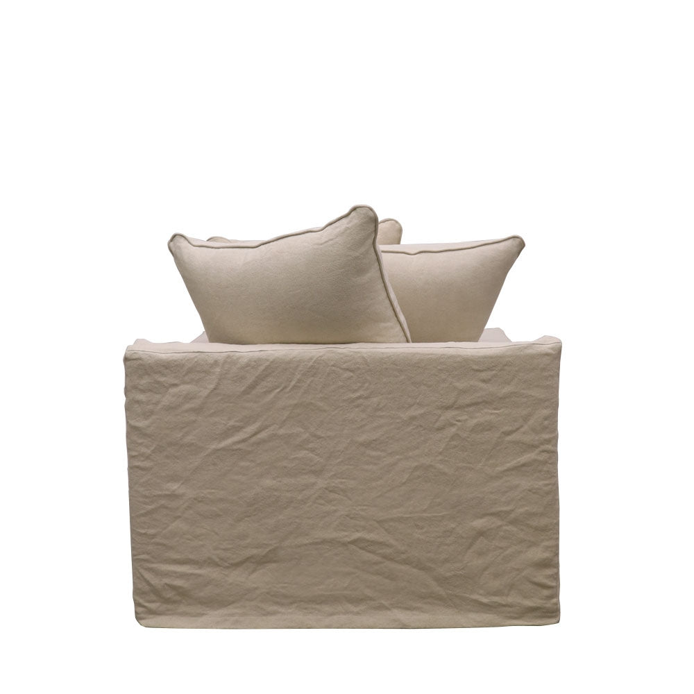 Keely Slipcover Armchair - Oatmeal