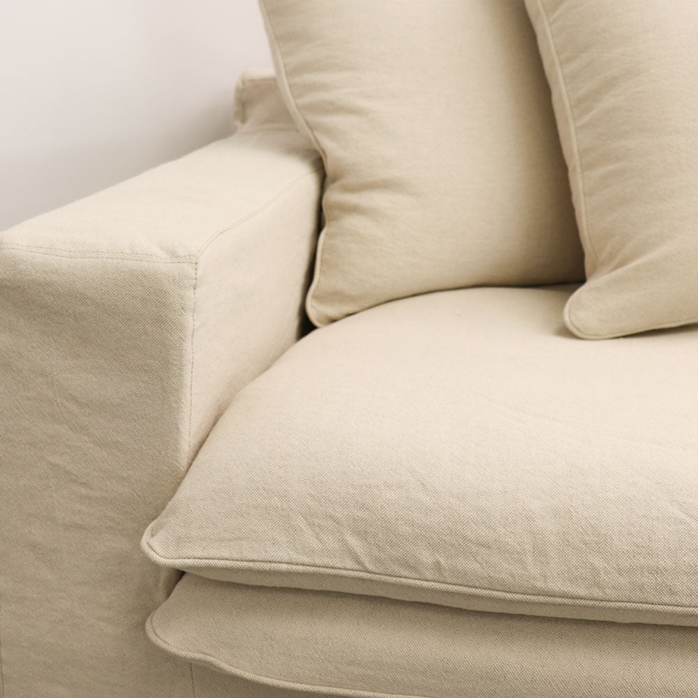 Keely Slipcover Sofa 3 Seater - Oatmeal Cover Set Only