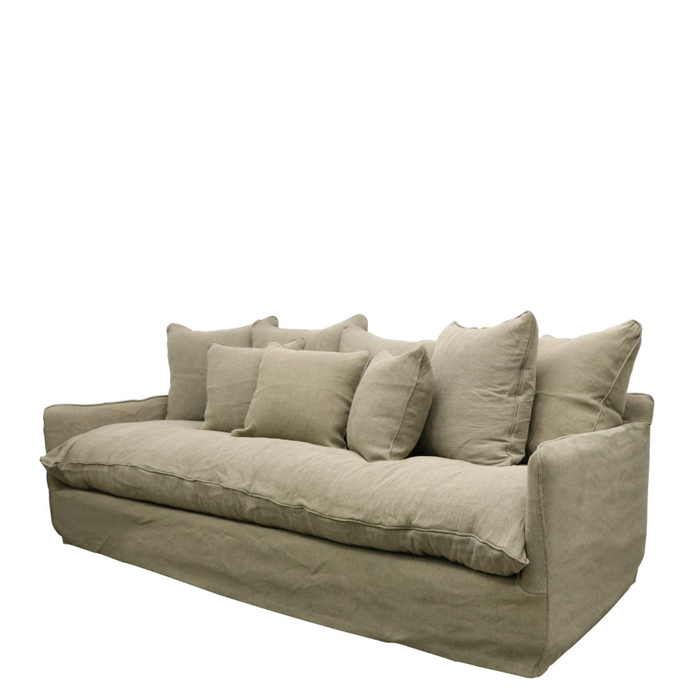 Lotus Slipcover Sofa 3 seater - Khaki
