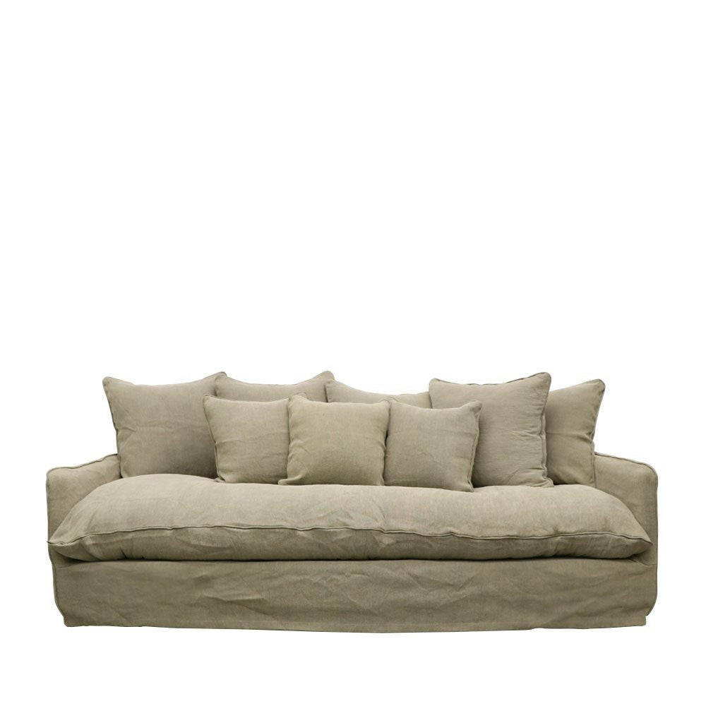 Lotus Slipcover Sofa 3 Seater - Khaki Cover Set Only