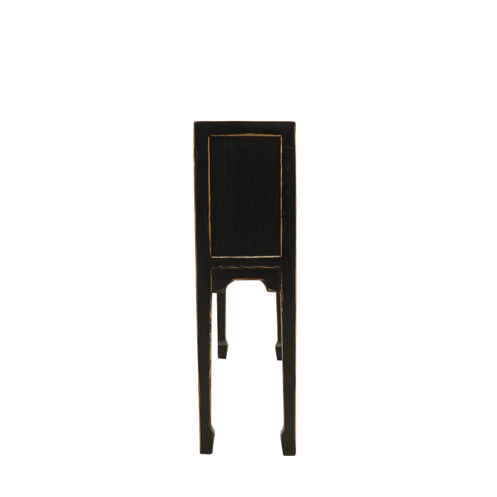 Oriental Painted Console - Petite, Vintage Black