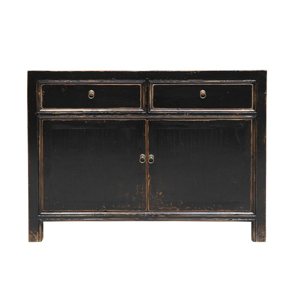 Oriental Painted 2 Door Sideboard - Vintage Black