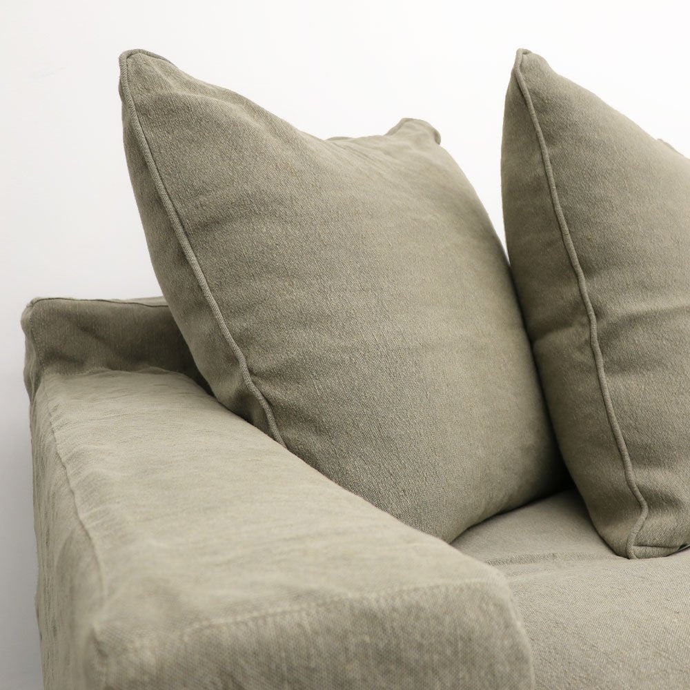 Keely Slipcover Sofa 3 Seater - Khaki Cover Set Only