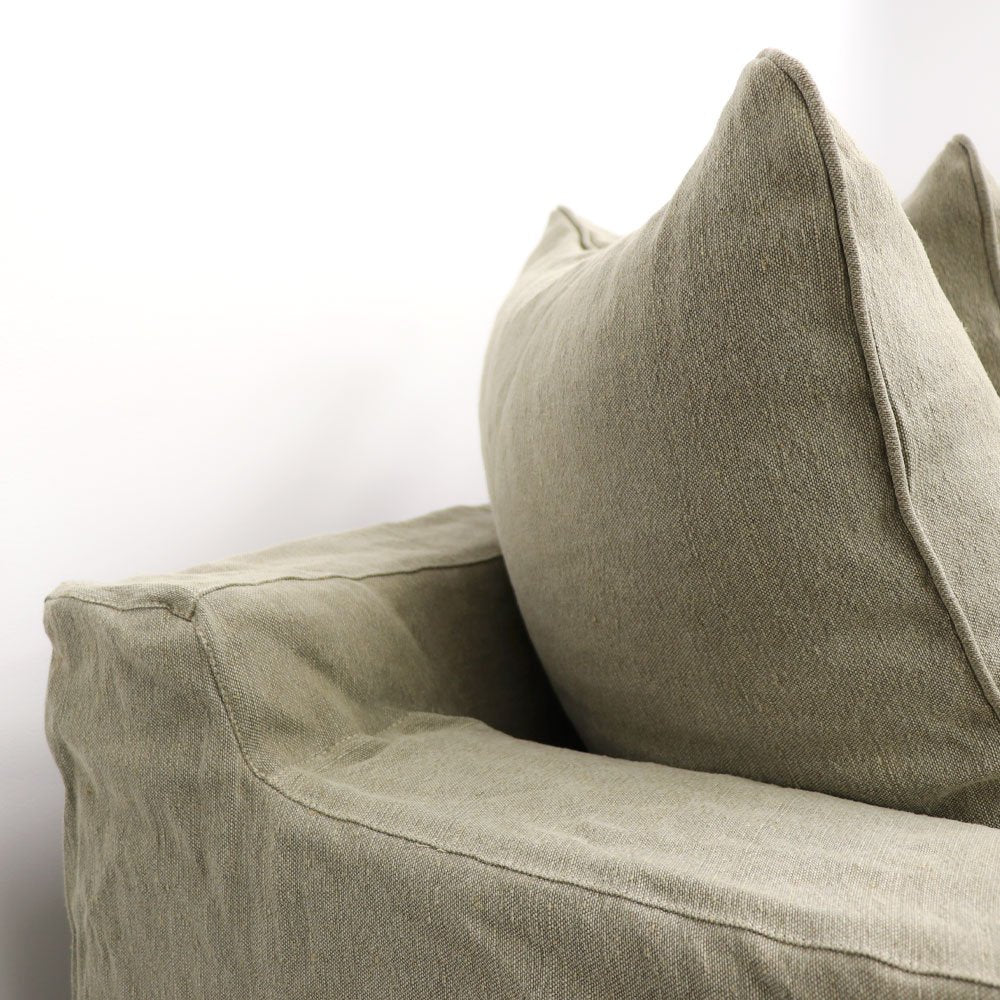 Keely Slipcover Sofa 3 Seater - Khaki Cover Set Only