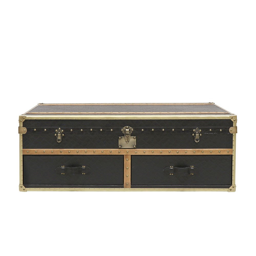 Voyager Trunk Coffee Table - Aged Black